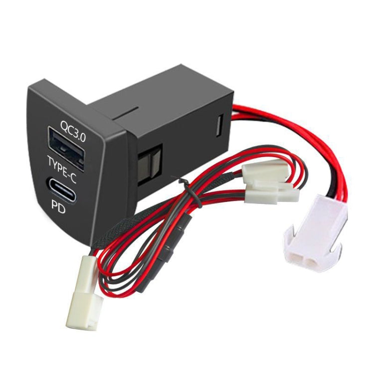 For Toyota RAV4 / WILDLANDER USB-PD Port 60W Fast Charging Modified Car Charger(Non-Destructive Cord) - DIY Modified Charger by PMC TechLife | Online Shopping South Africa | PMC TechLife | Buy Now Pay Later Mobicred