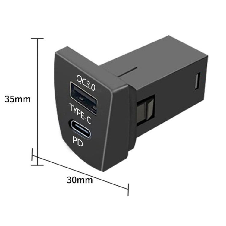 For Toyota RAV4 / WILDLANDER USB-PD Port 60W Fast Charging Modified Car Charger(Non-Destructive Cord) - DIY Modified Charger by PMC TechLife | Online Shopping South Africa | PMC TechLife | Buy Now Pay Later Mobicred