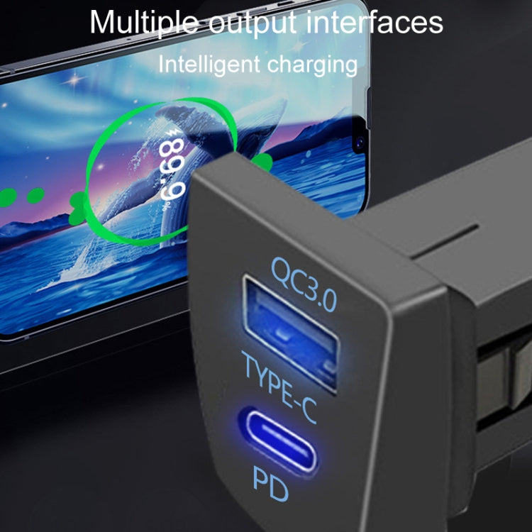 For Toyota RAV4 / WILDLANDER USB-PD Port 60W Fast Charging Modified Car Charger(Non-Destructive Cord) - DIY Modified Charger by PMC TechLife | Online Shopping South Africa | PMC TechLife | Buy Now Pay Later Mobicred