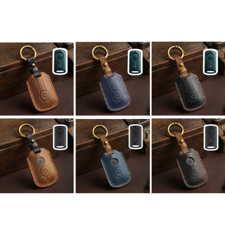 For YAMAHA NMAX155/XMAX300/Aerox/Jauns Hallmo Motorcycle Key Cover, Color: 2 Key Brown Not Hollowed - Car Key Cases by Hallmo | Online Shopping South Africa | PMC Jewellery | Buy Now Pay Later Mobicred