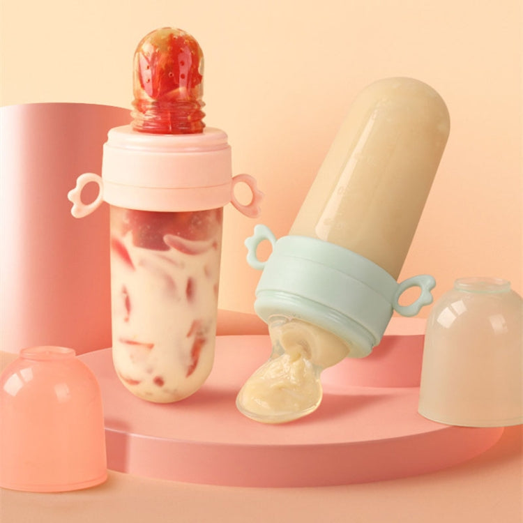 Portable Dual-purpose Baby Food Feeding Spoon Fruit Vegetable Silicone Feeding Pacifier Bottle(Pink) - Cups & Silicone Nipple by PMc TechLife | Online Shopping South Africa | PMc TechLife | Buy Now Pay Later Mobicred