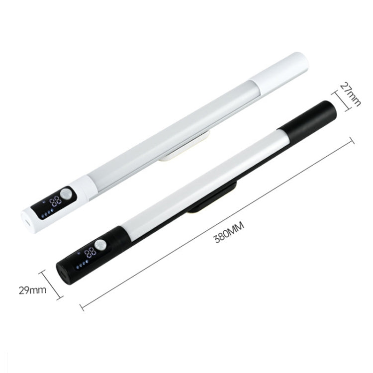 Rechargeable Under Cabinet LED Motion Sensor Night Light with Digital Display 1200mAH(Black) - Sensor LED Lights by PMC TechLife | Online Shopping South Africa | PMC TechLife | Buy Now Pay Later Mobicred