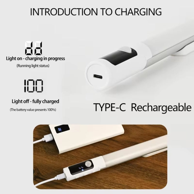 Rechargeable Under Cabinet LED Motion Sensor Night Light with Digital Display 1200mAH(Black) - Sensor LED Lights by PMC TechLife | Online Shopping South Africa | PMC TechLife | Buy Now Pay Later Mobicred
