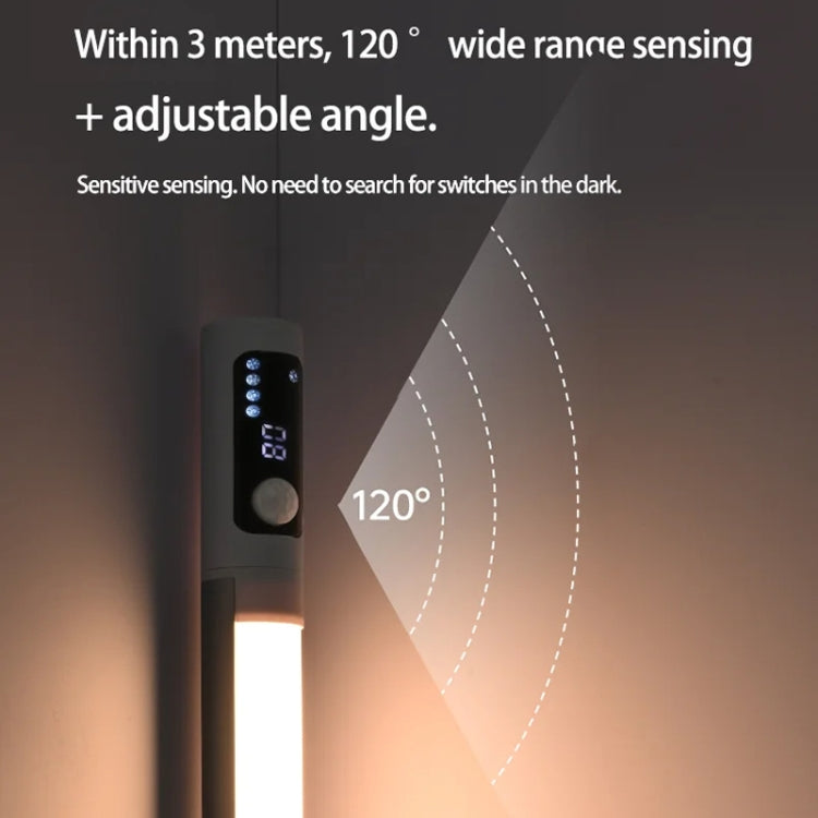 Rechargeable Under Cabinet LED Motion Sensor Night Light with Digital Display 2000mAH(Black) - Sensor LED Lights by PMC TechLife | Online Shopping South Africa | PMC TechLife | Buy Now Pay Later Mobicred