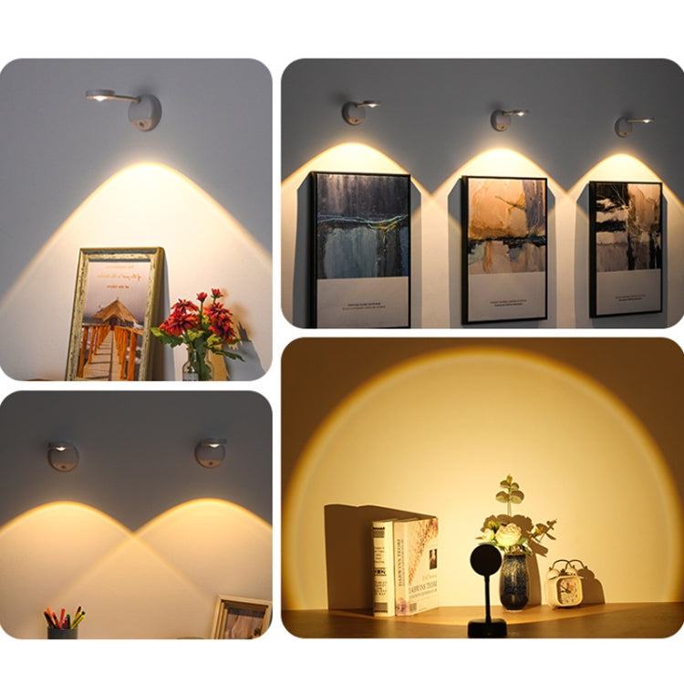 Rechargeable LED Motion Sensor Wireless Spotlight Dimmable Picture Light 1200mAH(Black) - Sensor LED Lights by PMC TechLife | Online Shopping South Africa | PMC TechLife | Buy Now Pay Later Mobicred