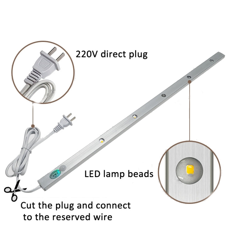 220V CN Plug Motion Sensor Wardrobe Cabinet Lamp LED Light Bar, Spec: Warm White 30cm - Sensor LED Lights by PMC TechLife | Online Shopping South Africa | PMC TechLife | Buy Now Pay Later Mobicred
