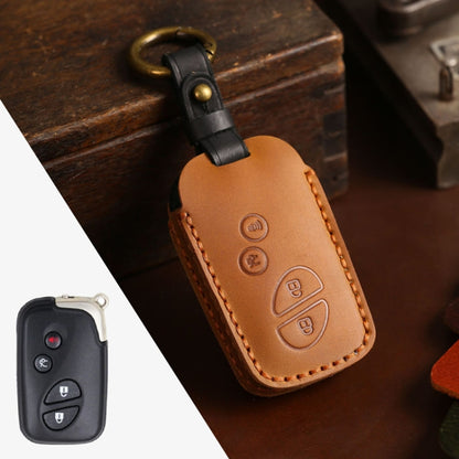 For Lexus RX270/ES240/LX570 Hallmo Car Key Cover, Color: 4 Keys Brown - Car Key Cases by Hallmo | Online Shopping South Africa | PMC Jewellery | Buy Now Pay Later Mobicred