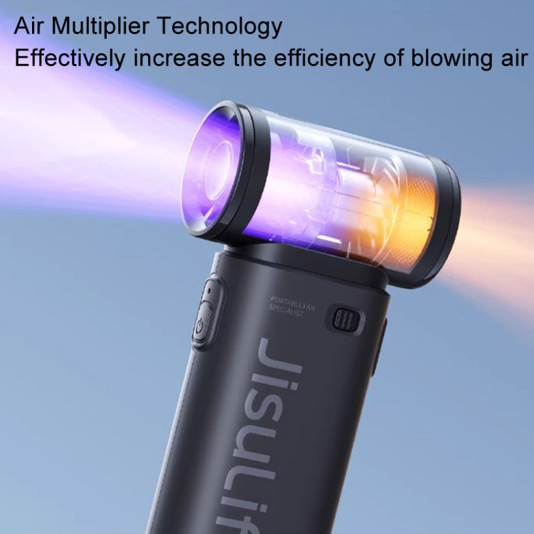 JisuLife Life9 High Speed Handheld Small Fan Mini Portable USB Rechargeable Desktop Cooling Electric Fan, Battery Capacity: 5000mAh(Black) - free shipping - PMC Jewellery - Order now!