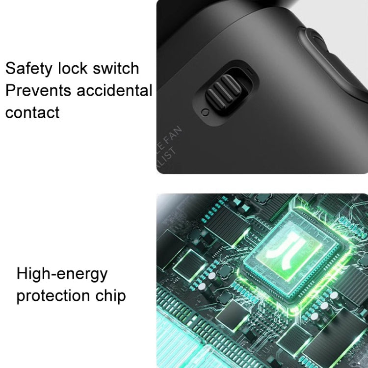 JisuLife Life9 High Speed Handheld Small Fan Mini Portable USB Rechargeable Desktop Cooling Electric Fan, Battery Capacity: 5000mAh(Black) - free shipping - PMC Jewellery - Order now!