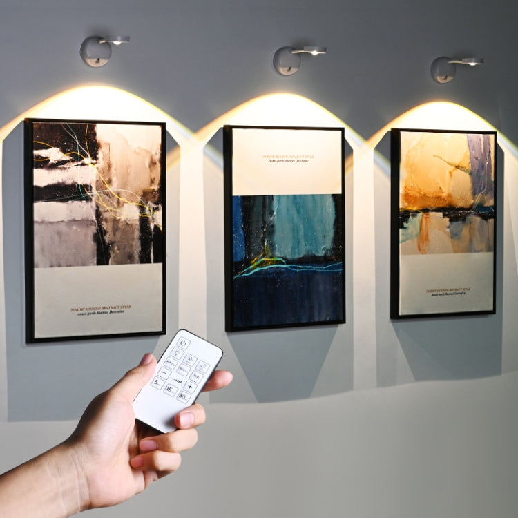 Rechargeable LED Motion Sensor Wireless Spotlight With Remote Control 1200mAH Black - Sensor LED Lights by PMC TechLife | Online Shopping South Africa | PMC TechLife | Buy Now Pay Later Mobicred
