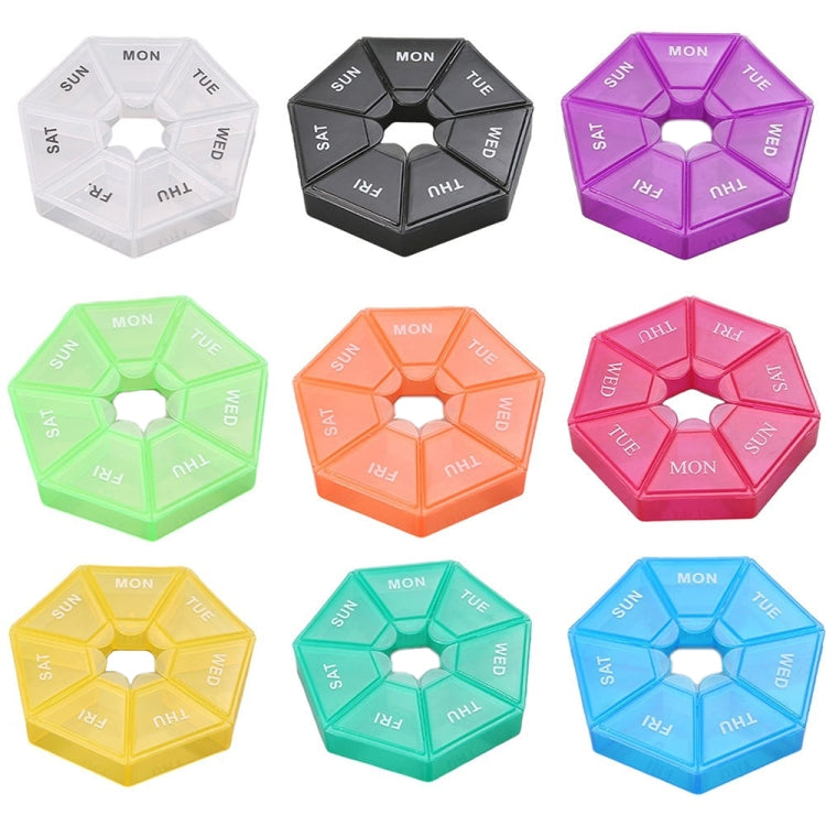 2pcs Portable Transparent Moisture-Proof Weekly 7-grids Pill Storage Box(Rose Pink) - free shipping - PMC TechLife - Order now!