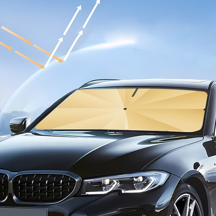 Car Windshield Titanium Sun Protection Heat Insulation Parasol(Large Gold 9957) - Window Foils & Solar Protection by PMC Jewellery | Online Shopping South Africa | PMC Jewellery | Buy Now Pay Later Mobicred