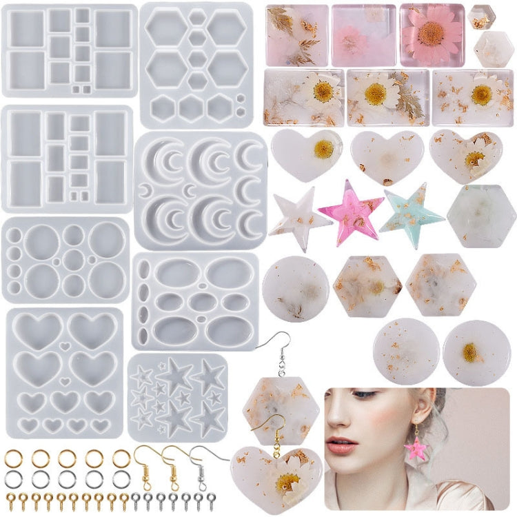 DIY Epoxy Resin Three-Dimensional Geometric Pendant Earring Silicone Mold, Spec: Square - free shipping - PMc TechLife - Order now!