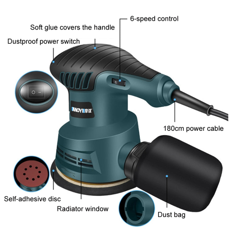 8pcs /Set AU Plug MOYI Small Polishing Sandpaper Machine Woodworking Electric Disc Sander - free shipping - PMc TechLife - Order now!