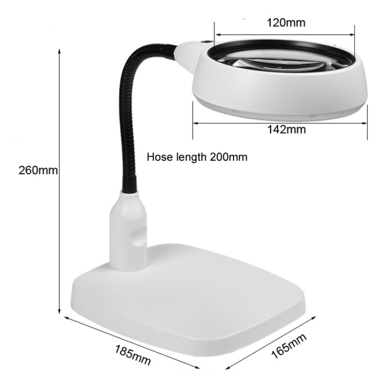Desktop With 21 LED Lights 10X HD Reading Repair Metal Hose Magnifier(EU Plug) - Others by PMC TechLife | Online Shopping South Africa | PMC TechLife | Buy Now Pay Later Mobicred