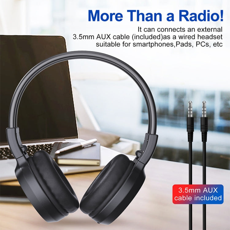 F4 Digital Display Automatic Scanning Foldable FM Radio Headphone, Spec: Battery Version - Radio Player by PMC Jewellery | Online Shopping South Africa | PMC Jewellery | Buy Now Pay Later Mobicred