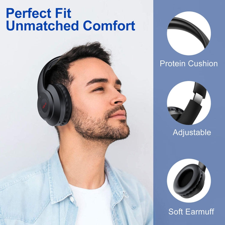 X5 Portable Digital Display Folding Headset FM Radio Headphones, Color: Bluetooth White - Radio Player by PMC Jewellery | Online Shopping South Africa | PMC Jewellery | Buy Now Pay Later Mobicred