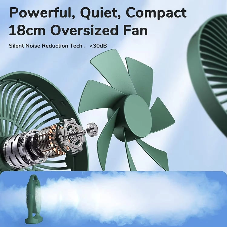 JisuLife FA19 4000mAh Wireless Rechargeable Desktop Mini Fan Silent Portable Fan(White) - free shipping - PMC TechLife - Order now!