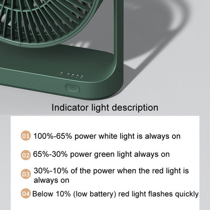 JisuLife FA19 4000mAh Wireless Rechargeable Desktop Mini Fan Silent Portable Fan(Green) - Electric Fans by PMC Jewellery | Online Shopping South Africa | PMC Jewellery | Buy Now Pay Later Mobicred