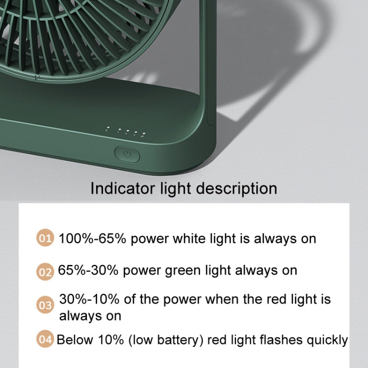 JisuLife FA19 4000mAh Wireless Rechargeable Desktop Mini Fan Silent Portable Fan(White) - Electric Fans by PMC Jewellery | Online Shopping South Africa | PMC Jewellery | Buy Now Pay Later Mobicred