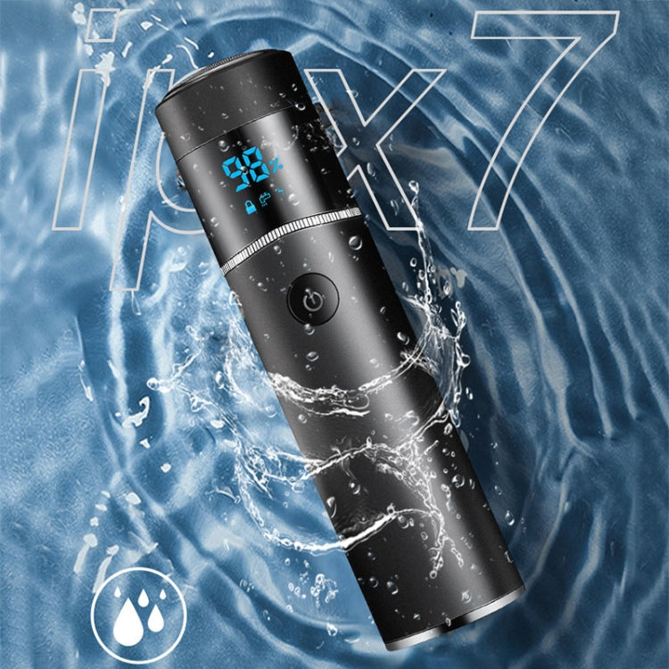 S-1090 IPX7 Waterproof 8D Portable LED Digital Display Round Electric Shaver(Black) - Shavers & Accessories by PMC TechLife | Online Shopping South Africa | PMC TechLife | Buy Now Pay Later Mobicred