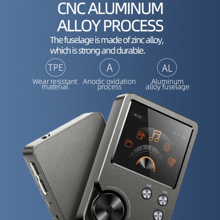 With 128GB TF Card HIFI Lossless DSD256 Music Player Sports MP3(Silver Gray) - MP3 Player by PMC TechLife | Online Shopping South Africa | PMC TechLife | Buy Now Pay Later Mobicred