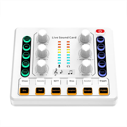 M8 Recording And Singing Live Bluetooth Sound Card Set, Color: White - Live Sound Effects Processors by PMC Jewellery | Online Shopping South Africa | PMC Jewellery | Buy Now Pay Later Mobicred