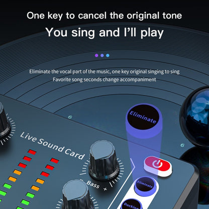 M8 Recording And Singing Live Bluetooth Sound Card Set, Color: Black Tripod - Live Sound Effects Processors by PMC Jewellery | Online Shopping South Africa | PMC Jewellery | Buy Now Pay Later Mobicred