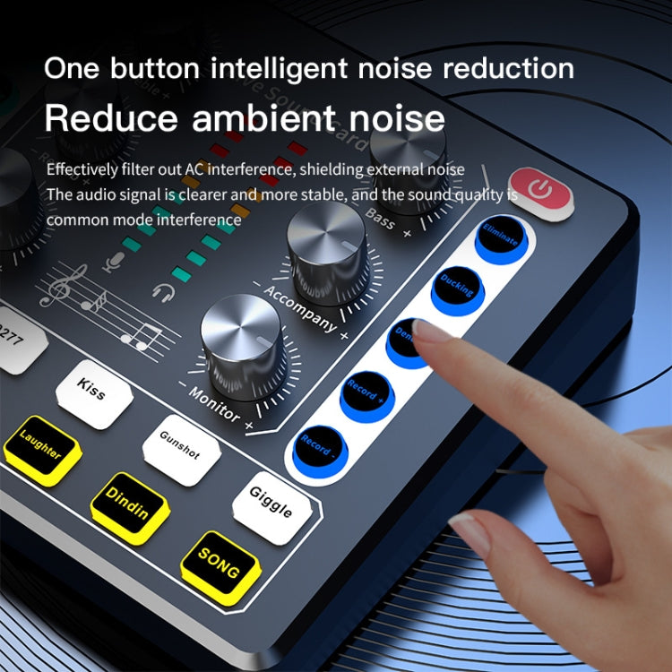 M8 Recording And Singing Live Bluetooth Sound Card Set, Color: Black+Gold Cantilever - Live Sound Effects Processors by PMC Jewellery | Online Shopping South Africa | PMC Jewellery | Buy Now Pay Later Mobicred