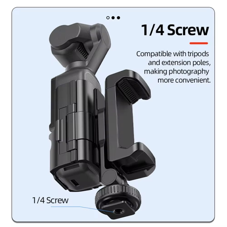 For DJI Osmo Pocket 3 Phone Holder Expansion Bracket With 3 Cold Shoe Port(Black) - free shipping - PMC TechLife - Order now!