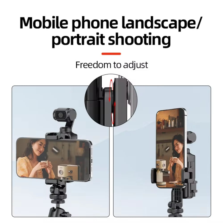 For DJI Osmo Pocket 3 Phone Holder Expansion Bracket With 3 Cold Shoe Port(Black) - free shipping - PMC TechLife - Order now!