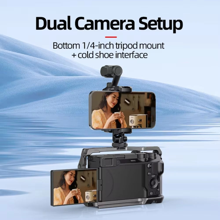 For DJI Osmo Pocket 3 Phone Holder Expansion Bracket With 3 Cold Shoe Port(Black) - free shipping - PMC TechLife - Order now!