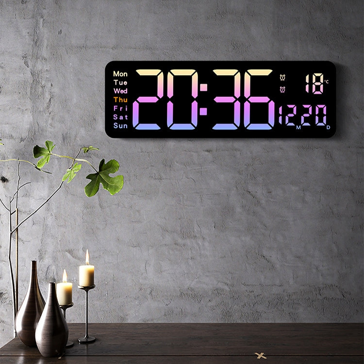 5526 LED Digital Display Electronic Wall Clock Multifunctional Countdown Alarm Clock(A Pink) - Wall Clock by PMc TechLife | Online Shopping South Africa | PMc TechLife | Buy Now Pay Later Mobicred