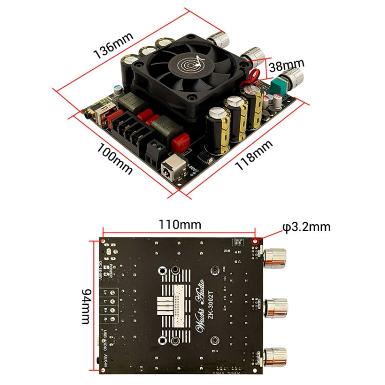 HIFI Dual-Channel High-Power TPA3255 Digital Amplifier Board(Split Type) - Breadboard / Amplifier Board by PMC Jewellery | Online Shopping South Africa | PMC Jewellery | Buy Now Pay Later Mobicred