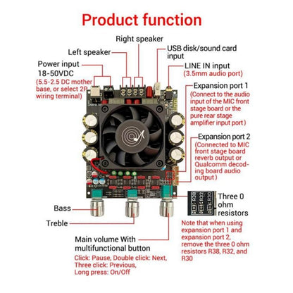 HIFI Dual-Channel High-Power TPA3255 Digital Amplifier Board(Split Type) - Breadboard / Amplifier Board by PMC Jewellery | Online Shopping South Africa | PMC Jewellery | Buy Now Pay Later Mobicred