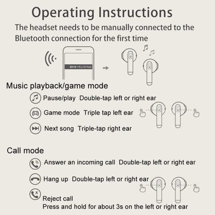 Edifier N2 Pods In-Ear Earbuds Sport Talk Wireless Bluetooth Earphones(Purple) - free shipping - PMC Jewellery - Order now!