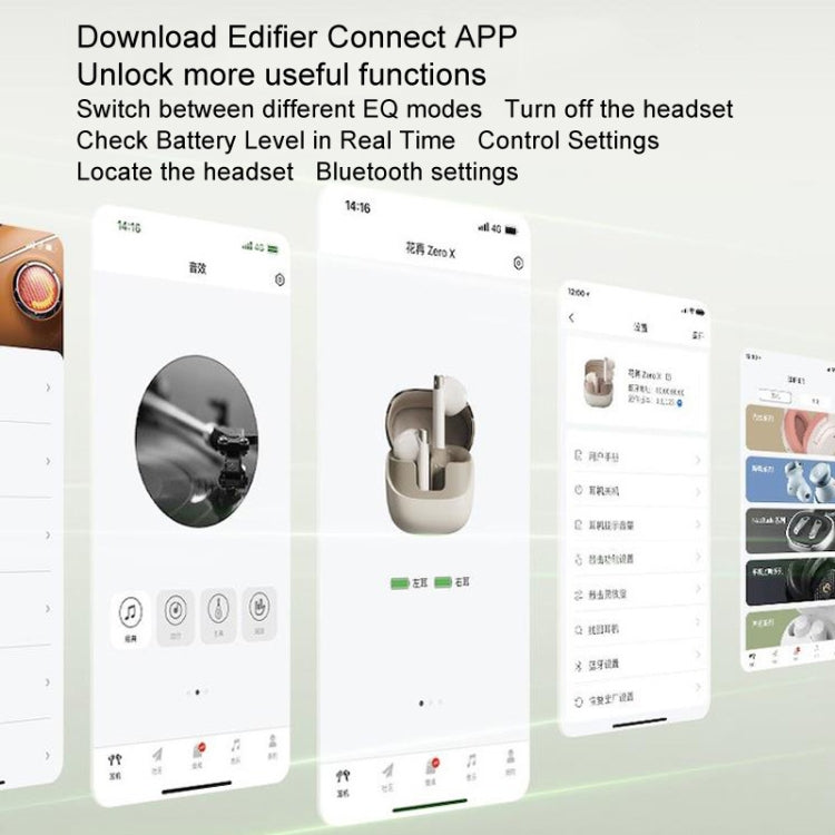 Edifier Huazai Zero X Wireless Noise Reduction Sports Bluetooth Earphones Standard(Green) - free shipping - PMC Jewellery - Order now!