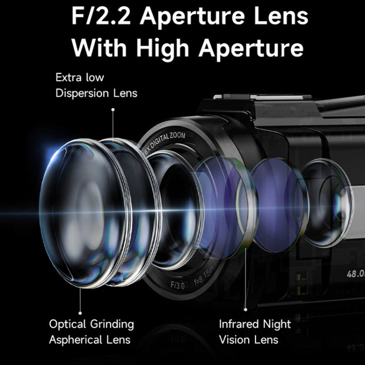 HDV-255K 5K/30FPS 16X Zoom Outdoor Sports HD Electronic Anti-Shake Digital Camera(UK Plug) - Video Cameras by PMC TechLife | Online Shopping South Africa | PMC TechLife | Buy Now Pay Later Mobicred