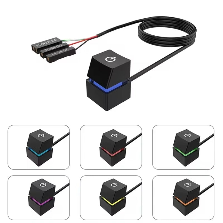 Desktop Computer Mobile Switch Computer Extension Cable Start Button, Color: Black Case Colorful Light 4m Cable - PC Power Supplies by PMC Jewellery | Online Shopping South Africa | PMC Jewellery | Buy Now Pay Later Mobicred