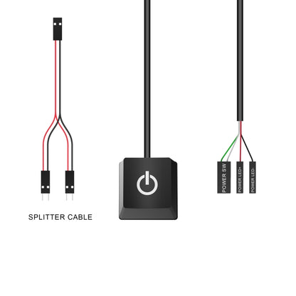 Desktop Computer Mobile Switch Computer Extension Cable Start Button, Color: Black Case Colorful Light 4m Cable - PC Power Supplies by PMC Jewellery | Online Shopping South Africa | PMC Jewellery | Buy Now Pay Later Mobicred