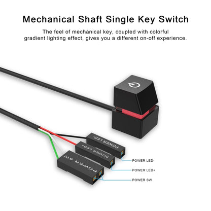 Desktop Computer Mobile Switch Computer Extension Cable Start Button, Color: Black Case Colorful Light 4m Cable - PC Power Supplies by PMC Jewellery | Online Shopping South Africa | PMC Jewellery | Buy Now Pay Later Mobicred