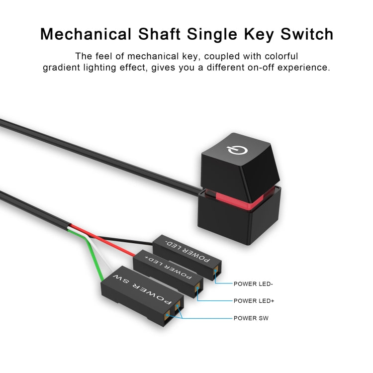 Desktop Computer Mobile Switch Computer Extension Cable Start Button, Color: White Case Blue Light 4m Cable - PC Power Supplies by PMC Jewellery | Online Shopping South Africa | PMC Jewellery | Buy Now Pay Later Mobicred