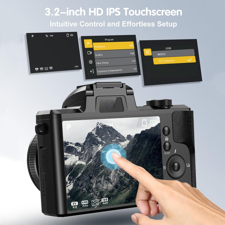 DC206X 5K/30FPS 3.2-Inch 5X Optical Zoom Front And Rear Dual-Camera HD Digital Camera(US Plug) - Children Cameras by PMC TechLife | Online Shopping South Africa | PMC TechLife | Buy Now Pay Later Mobicred