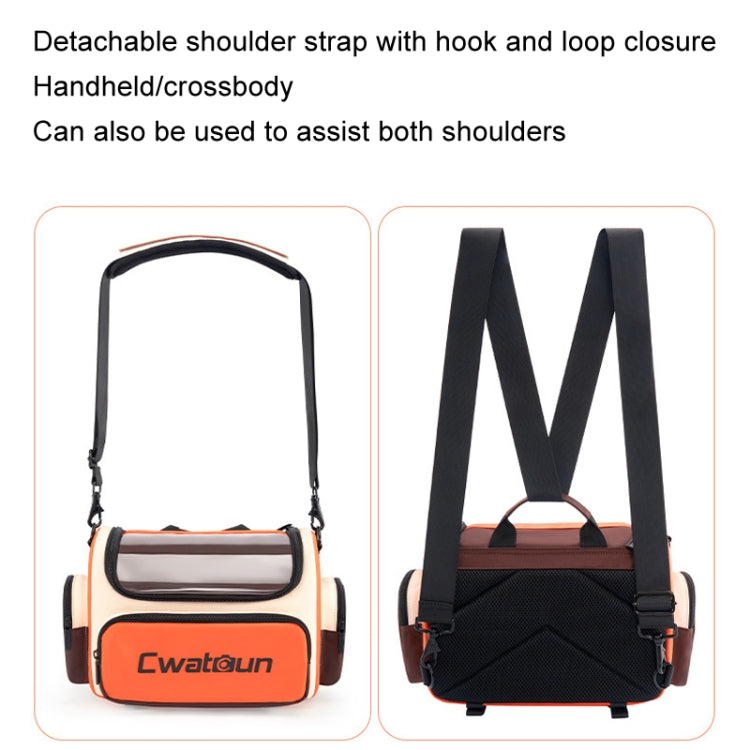 Cwatcun D121 Shoulder Crossbody Camera Bag Colorful Large Capacity Waterproof Digital Photography Bag, Color: Medium Orange Red - free shipping - PMC TechLife - Order now!