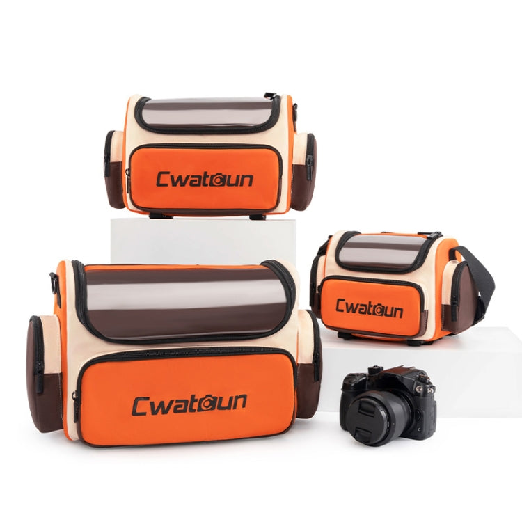 Cwatcun D121 Shoulder Crossbody Camera Bag Colorful Large Capacity Waterproof Digital Photography Bag, Color: Large Orange Red - free shipping - PMC TechLife - Order now!