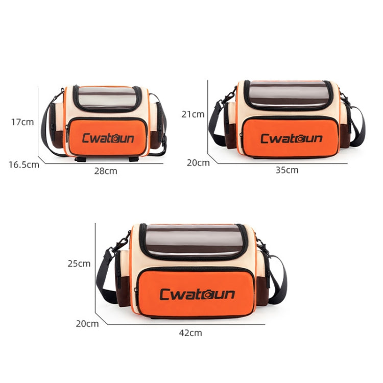 Cwatcun D121 Shoulder Crossbody Camera Bag Colorful Large Capacity Waterproof Digital Photography Bag, Color: Medium Orange Red - free shipping - PMC TechLife - Order now!