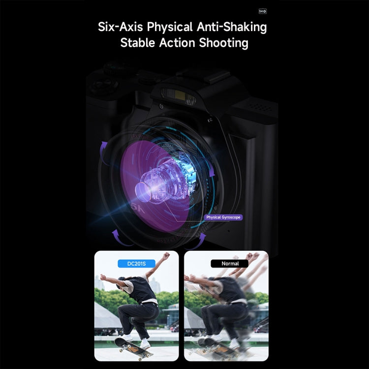 DC-201S 5K/30FPS 3.5-Inch 16X Six-Axis Anti-Shake HD Digital Camera With UV Lens(EU Plug) - free shipping - PMC TechLife - Order now!