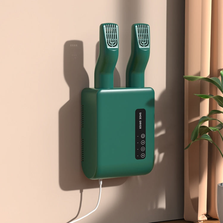 140W Boot Dryer Wall Mounted Shoes Warmer Heater, 3 Gear Timing, 360 Degree Rotating Air Outlet UK Plug(Green) - free shipping - PMC TechLife - Order now!