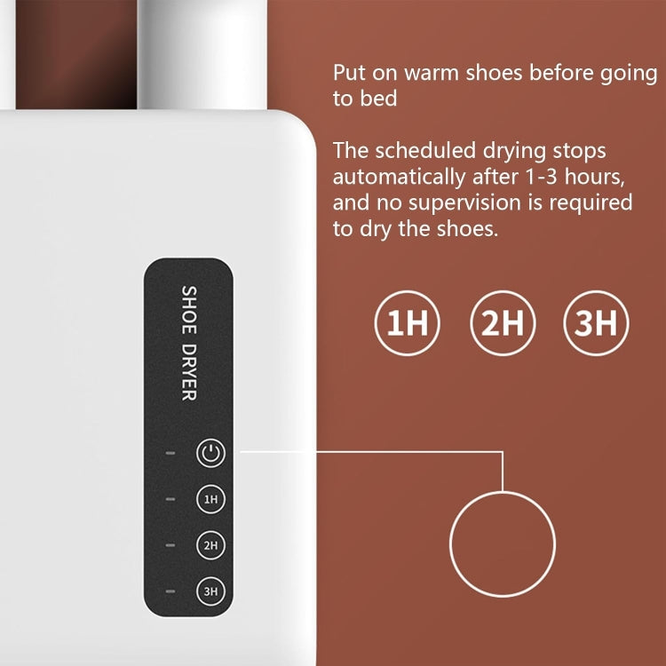 140W Boot Dryer Wall Mounted Shoes Warmer Heater, 3 Gear Timing, 360 Degree Rotating Air Outlet UK Plug(Black) - free shipping - PMC TechLife - Order now!