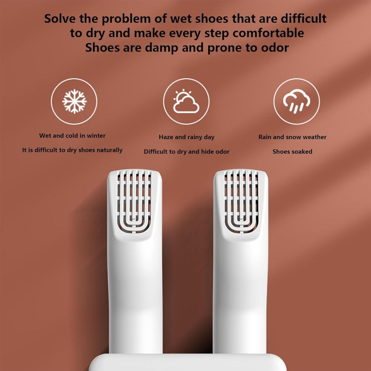 140W Boot Dryer Wall Mounted Shoes Warmer Heater, 3 Gear Timing, 360 Degree Rotating Air Outlet AU Plug(White) - free shipping - PMC TechLife - Order now!